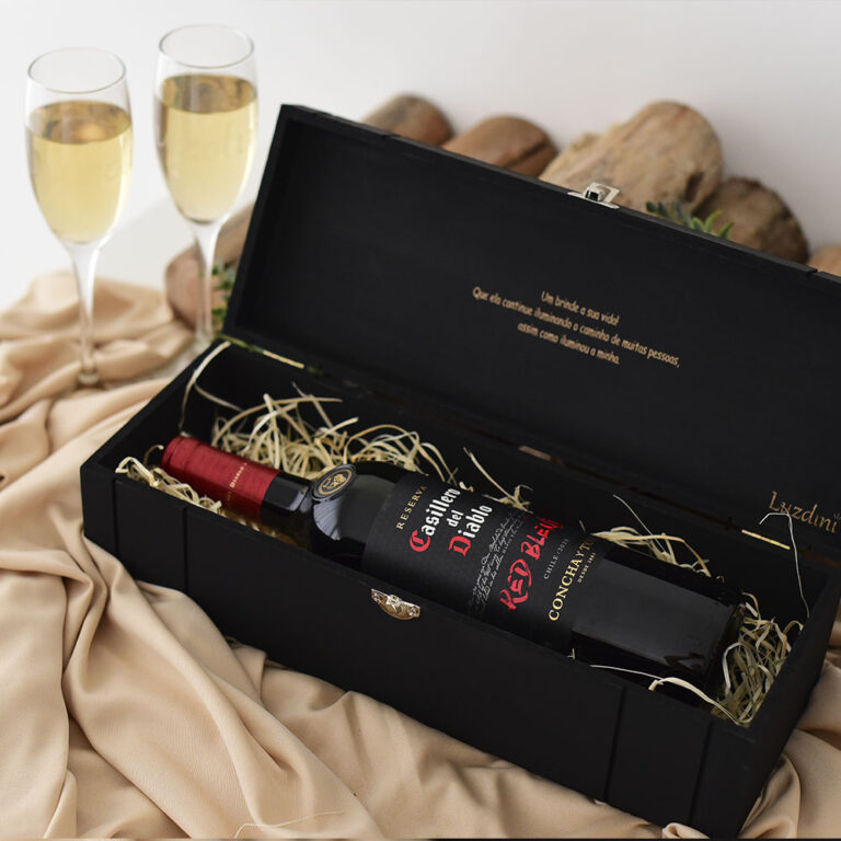 Caixa Personalizada para Vinho em MDF - Luzdini